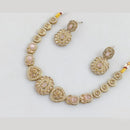 Rajwadi Collection Gold  Plated Crystal Stone And Pearl Necklace Set
