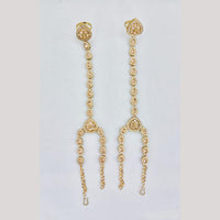 Rajwadi Collection Gold Plated Crystal Stone And Pearl Hand Harness