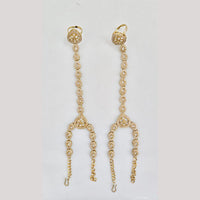 Rajwadi Collection Gold Plated Crystal Stone And Pearl Hand Harness