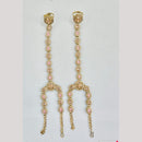 Rajwadi Collection Gold Plated Crystal Stone And Pearl Hand Harness