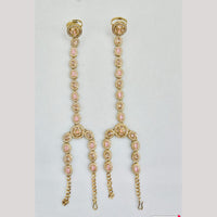 Rajwadi Collection Gold Plated Crystal Stone And Pearl Hand Harness