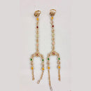 Rajwadi Collection Gold Plated Crystal Stone And Pearl Hand Harness