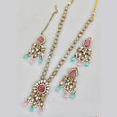 Rajwadi Collection Gold Plated Kundan And Beads Long Necklace Set
