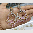 Rajwadi Collection Gold Plated American Diamond Polki Kundan And Beads Dangler Earrings