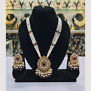 Rajwadi Collection Gold Plated Crystal Stone Pearl And Beads Long Necklace Set