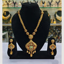 Rajwadi Collection Gold Plated Kundan Meenakari Long Necklace Set