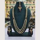 Rajwadi Collection Gold Plated Crystal Stone Long Necklace Set