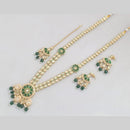 Rajwadi Collection Gold Plated Kundan Beads And Pearl Long Necklace Set