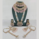 Rajwadi Collection Gold Plated Crystal And Pearl Bridal Set