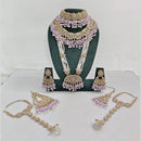 Rajwadi Collection Gold Plated Crystal And Pearl Bridal Set