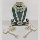 Rajwadi Collection Gold Plated Crystal And Pearl Bridal Set