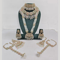 Rajwadi Collection Gold Plated Crystal And Pearl Bridal Set