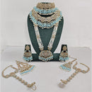 Rajwadi Collection Gold Plated Crystal And Pearl Bridal Set