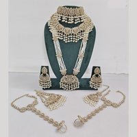 Rajwadi Collection Gold Plated Crystal And Pearl Bridal Set