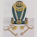 Rajwadi Collection Gold Plated Crystal And Pearl Bridal Set