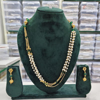 Rajwadi Collection Beads And Pearl Necklace Set