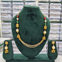 Rajwadi Collection Beads And Pearl Necklace Set