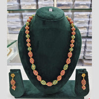 Rajwadi Collection Pota Stone Necklace Set