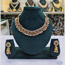 Rajwadi Collection Pota Pearl And Beads Necklace Set