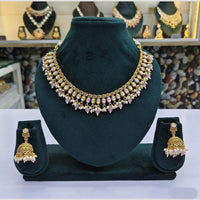 Rajwadi Collection Kundan And Beads Necklace Set