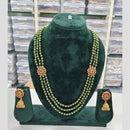 Rajwadi Collection Pota And Beads Multi Layer Necklace Set