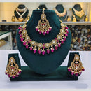 Rajwadi Collection Crystal And Beads Necklace Set