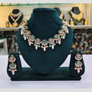 Rajwadi Collection Austrian And Pearl Necklace Set