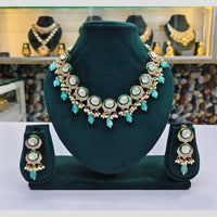 Rajwadi Collection Austrian And Pearl Necklace Set