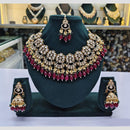 Rajwadi Collection Polki Kundan And Beads Necklace Set