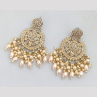 Rajwadi Collection Crystal Stone And Beads Dangler Earrings