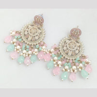 Rajwadi Collection Crystal Stone And Beads Dangler Earrings