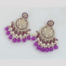 Rajwadi Collection Crystal Stone And Beads Dangler Earrings