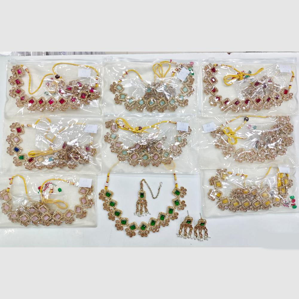 Rajwadi Collection Crystal Stone And Beads Dangler Earrings