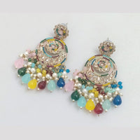 Rajwadi Collection Crystal Stone And Beads Dangler Earrings