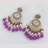 Rajwadi Collection Crystal Stone And Beads Dangler Earrings
