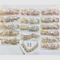 Rajwadi Collection Royal Spark Crystal Stone Necklace Set