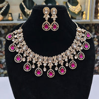 Rajwadi Collection Polki Kundan Stone Necklace Set