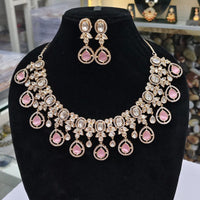 Rajwadi Collection Polki Kundan Stone Necklace Set