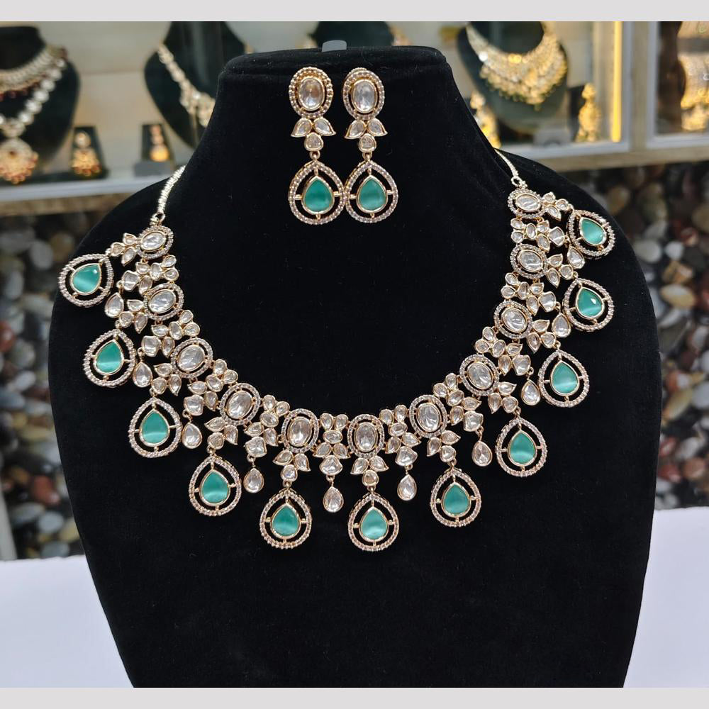 Rajwadi Collection Polki Kundan Stone Necklace Set