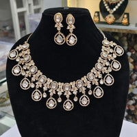 Rajwadi Collection Polki Kundan Stone Necklace Set