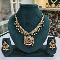 Rajwadi Collection Polki Kundan Stone Necklace Set
