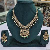 Rajwadi Collection Polki Kundan Stone Necklace Set