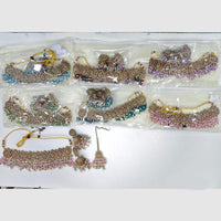 Rajwadi Collection Heirloom Glow Crystal Stone And Pearl Necklace Set