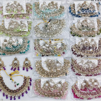 Rajwadi Collection Legacy Luxe Crystal Stone And Pearl Necklace Set