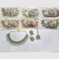 Rajwadi Collection Legacy Luxe Crystal Stone And Pearl Necklace Set