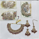 Rajwadi Collection Boldly Ethnic Crystal Stone And Pearl Necklace Set