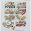 Rajwadi Collection Modern Glow Crystal Stone And Pearl Necklace Set