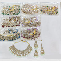 Rajwadi Collection Legacy Luxe Crystal Stone And Pearl Necklace Set