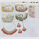 Rajwadi Collection Glow of the Royals Crystal Stone And Pearl Necklace Set