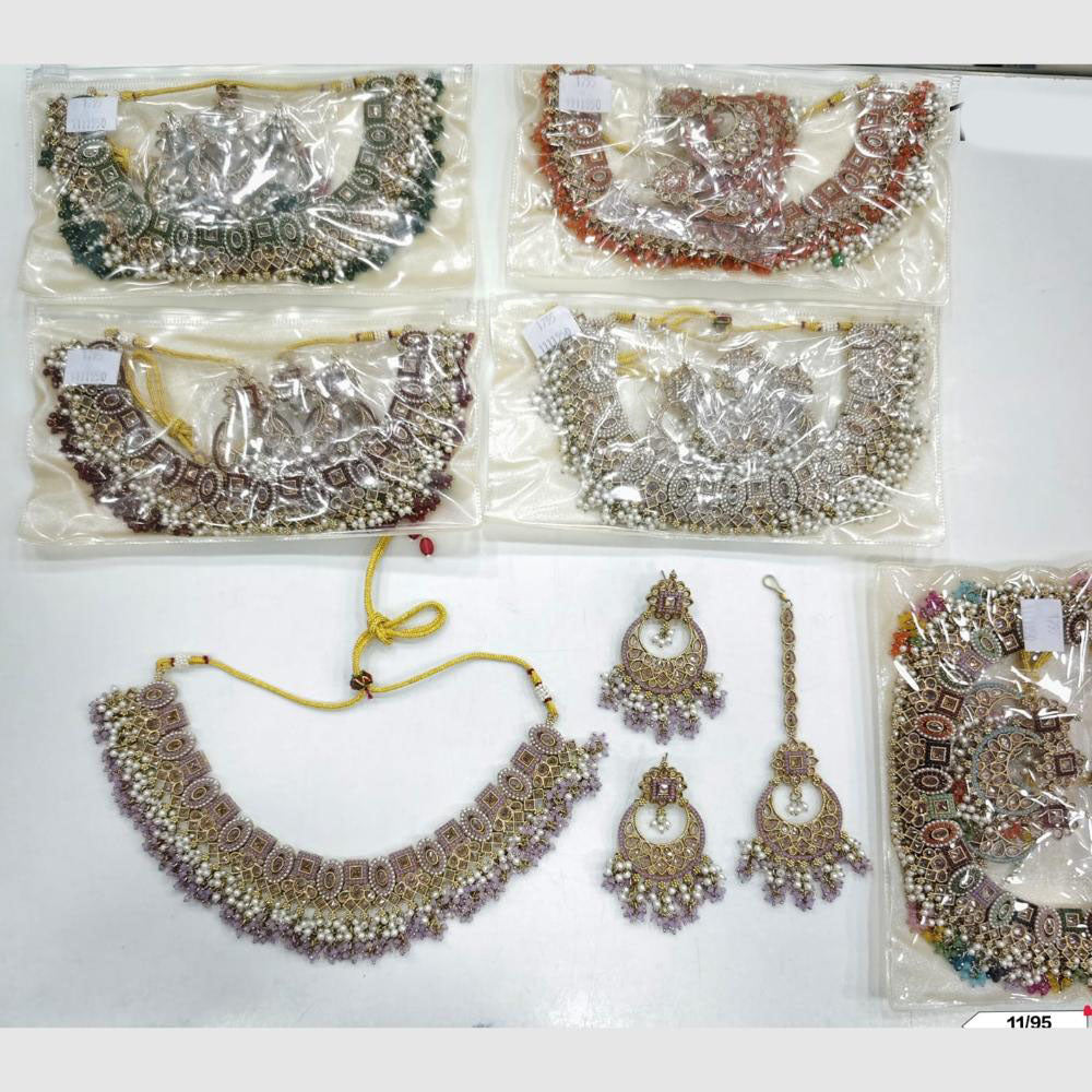 Rajwadi Collection Tradition with a Twist Crystal And Pearl Necklace Set